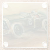 Grand Prix Racecar van Frankrijk: Ethan Harper Glazen Onderzetter (Achterkant)