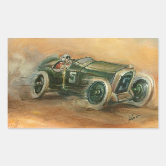 Grand Prix Racecar van Frankrijk: Ethan Harper Rechthoekige Sticker (Voorkant)