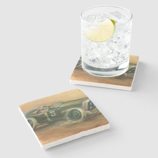 Grand Prix Racecar van Frankrijk: Ethan Harper Stenen Onderzetter (Zijkant)