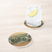 Grand Prix Racecar van Frankrijk: Ethan Harper Zandsteen Onderzetter (Zijkant)