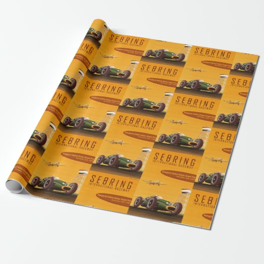 Grand Prix Racer Wrapping Paper Cadeaupapier (Uitgerold)