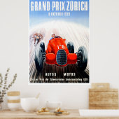 Grand Prix-races van Zurich 1939 Racing Poster (Keuken)