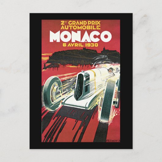 Grand Prix van Monaco 1930 Briefkaart (Voorkant)