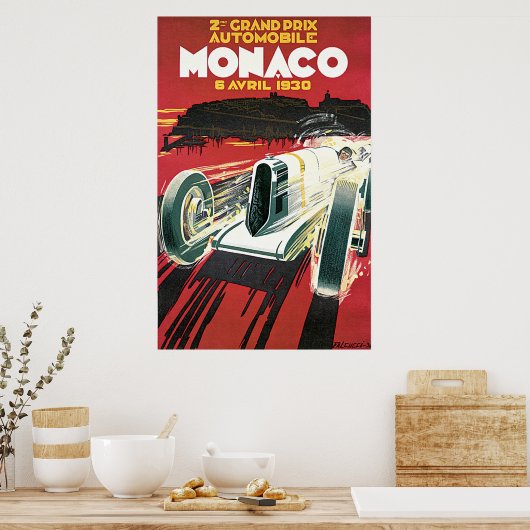 Grand Prix van Monaco 1930 Poster (Keuken)