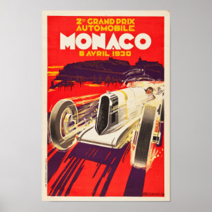 Grand Prix van Monaco 1930 -  races Poster