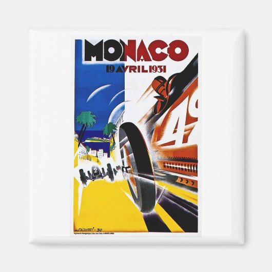 Grand Prix van Monaco 1931 -  Poster Magneet (Voorkant)
