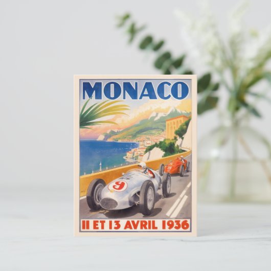 Grand Prix van Monaco 1936  Briefkaart (Staand voorkant)