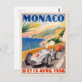 Grand Prix van Monaco 1936  Briefkaart (Voorkant / Achterkant)