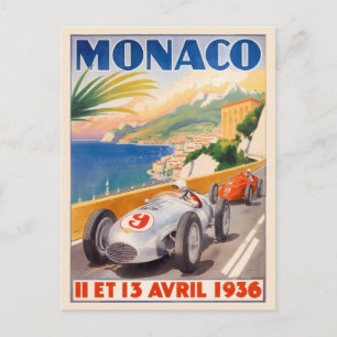 Grand Prix van Monaco 1936  Briefkaart