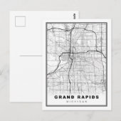 Grand Rapids Kaart (Voorkant / Achterkant)