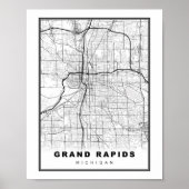 Grand Rapids Map Poster (Voorkant)