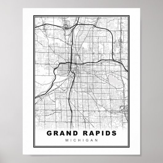 Grand Rapids Map Poster (Voorkant)