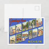 Grand Rapids, Michigan  Big Letters Briefkaart (Voorkant / Achterkant)