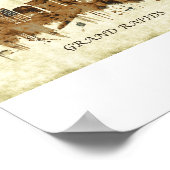 Grand Rapids Michigan Cityscape Poster (Hoek)