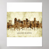 Grand Rapids Michigan Cityscape Poster (Voorkant)
