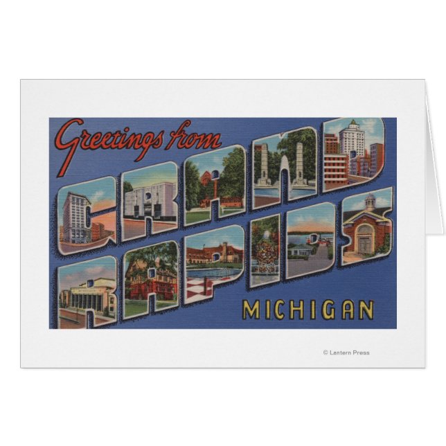 Grand Rapids - Michigan - Grote letterscènes 2 (Voorkant Horizontaal)