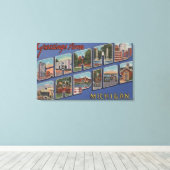 Grand Rapids - Michigan - Grote letterscènes 2 Canvas Afdruk (Insitu (Houten vloer))