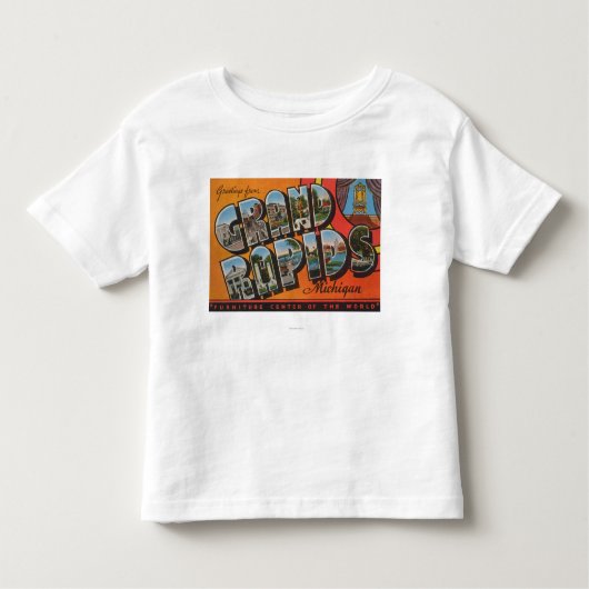 Grand Rapids, Michigan - Grote letterscènes Kinder Shirts (Voorkant)