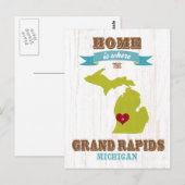 Grand Rapids, Michigan Kaart - Waar is het? (Voorkant / Achterkant)