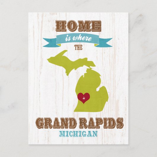Grand Rapids, Michigan Kaart - Waar is het? (Voorkant)