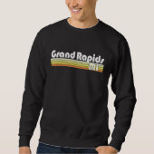 Grand Rapids Michigan Retro Style Pri Trui (Voorkant)