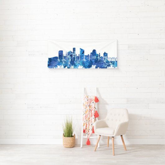 Grand Rapids Michigan Skyline Blue Spandoek (Insitu)