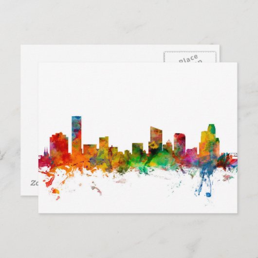 Grand Rapids Michigan Skyline Briefkaart (Voorkant / Achterkant)