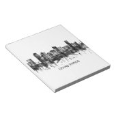 Grand Rapids Michigan Skyline BW Notitieblok (Schuin)