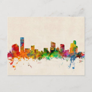 Grand Rapids Michigan Skyline Cityscape Briefkaart