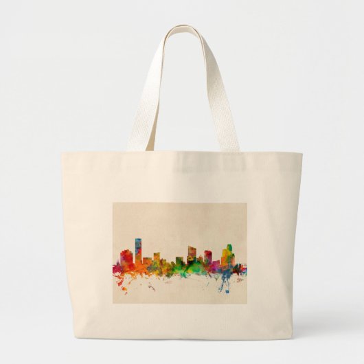 Grand Rapids Michigan Skyline Cityscape Grote Tote Bag (Voorkant)