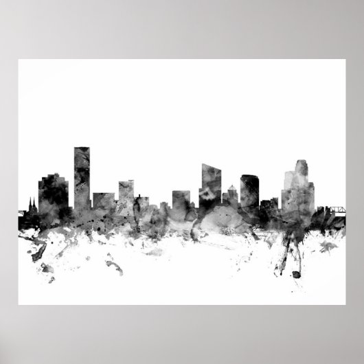 Grand Rapids Michigan Skyline Poster (Voorkant)