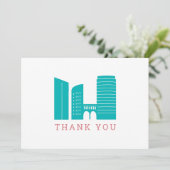 Grand Rapids Skyline dank je wel kaart (Staand voorkant)