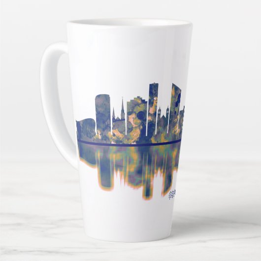 Grand Rapids Skyline Latte Mok (Linkerhoek)