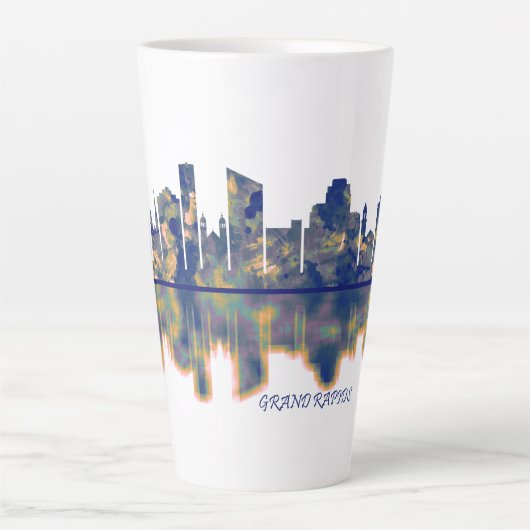 Grand Rapids Skyline Latte Mok (Voorkant)