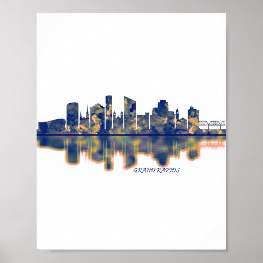 Grand Rapids Skyline Poster (Voorkant)