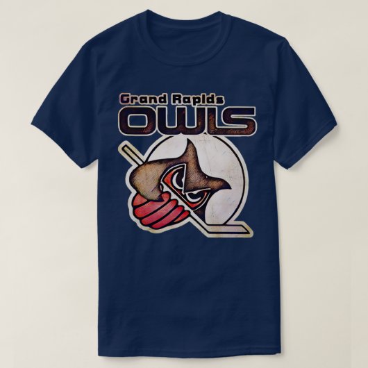 Grand Rapids Uilen Hockey T-shirt (Design voorkant)