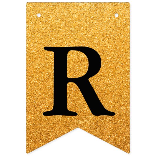 Grand Re-Opening Faux Gold Glitter Vlaggetjes (Tweede vlag)