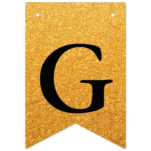 Grand Re-Opening Faux Gold Glitter Vlaggetjes (Eerste vlag)