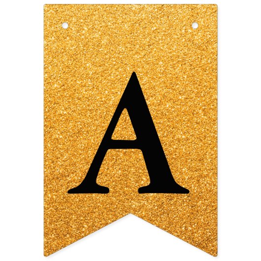 Grand Re-Opening Faux Gold Glitter Vlaggetjes (Derde vlag)