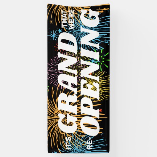 Grand Re-Opening Welkom Terug Weergave Spandoek (Verticaal)