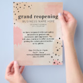 Grand Reopende Zaken Blush Pink Abstract Flyer (Hand)