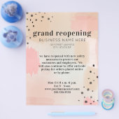 Grand Reopende Zaken Blush Pink Abstract Flyer (Enkel)