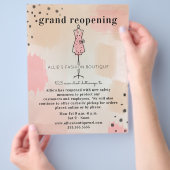 Grand Reopening Boutique Store Abstract Blush Flyer (Hand)