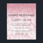 Grand Reopening Marble Pink Glitter Salon Flyer<br><div class="desc">Meisjes Marble Blush Pink Ombre Marble en Sparkle en Glitter Grand Reopening Glam Luxury Hair Salon, Beauty Store, Eyelashes, Nails, Makeup, Microblading, Hair Stylist, Lashes, Hair Stylist of Make Up Artist Business Flyer met aangepast voeg uw bedrijfsnaam en retouradres toe. Dit eenvoudige, moderne en elegante gepersonaliseerde ontwerp is ideaal om...</div>