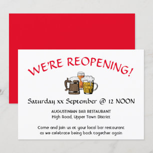 GRAND REOPENING Pub Reunion  RED Kaart