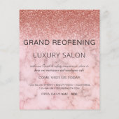 Grand ReOpening Roos Gold Glitter Salon Flyer (Achterkant)