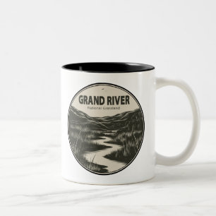 Grand River National Grassland Stream Tweekleurige Koffiemok