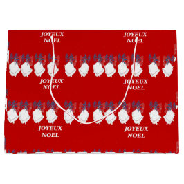 Grand Sake Cadeau Joyce Noël Cloches Rouge Groot Cadeauzakje