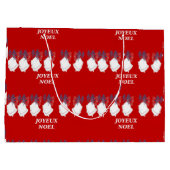 Grand Sake Cadeau Joyce Noël Cloches Rouge Groot Cadeauzakje (Achterkant)