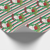 Grand Slam Baseball Kerstmis Cadeaupapier (Hoek)